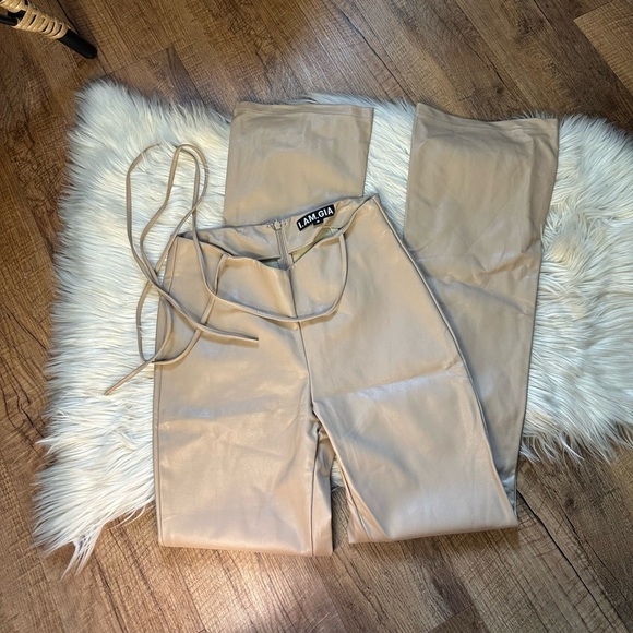 I.AM.GIA Zoey Faux Leather Lace Up Pant - Picture 3 of 6